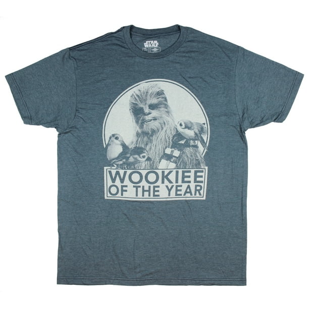 STAR WARS Chewbacca Wookie of The Year Porgs T-Shirt 